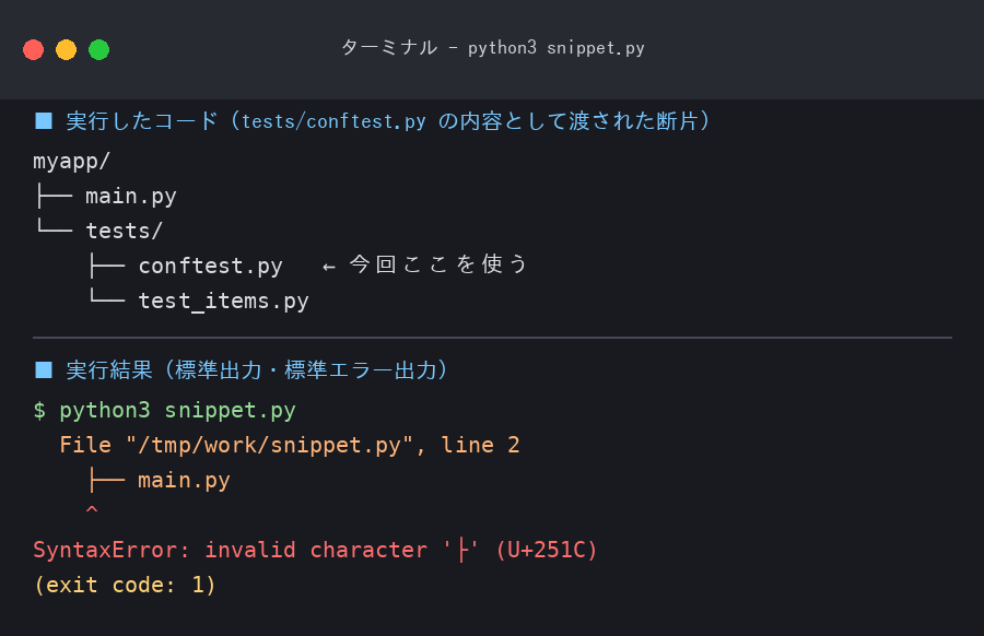 実際に実行した結果